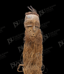 Songye Kifwebe-Style Mask with Raffia and Feathers