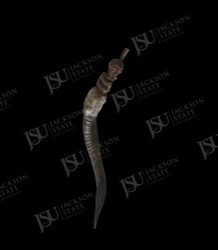 Curved Horn or Implement with Anthropomorphic Head