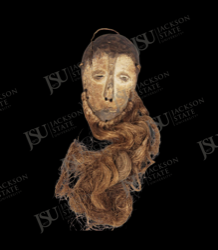 Lega-Style Bearded Mask with Raffia