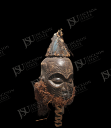 Dan- or We-Style Face Mask with Raffia Beard