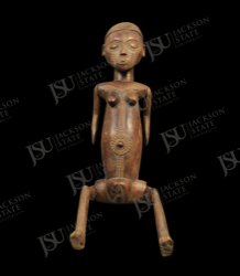 Chokwe-Style Seated Female Figure