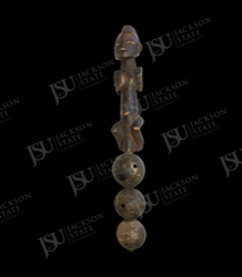 Luba-Style Figural Rattle with Female Figure