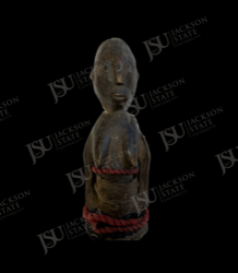 Kongo- or Teke-Style Standing Power Figure with Wrapped Abdomen
