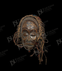 Chokwe-Style Pwo Face Mask with Fiber Coiffure