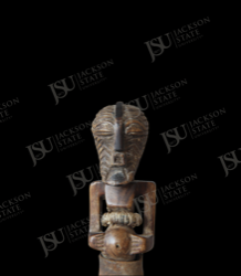 Luba-Style Caryatid Figure or Headrest Support